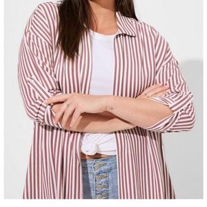 Washable gauze open from shirt kimono